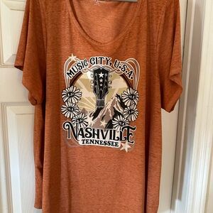 Nashville Graphic T-Shirt in Rust